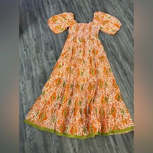 THML Orange and Green Patterned Kids Dress